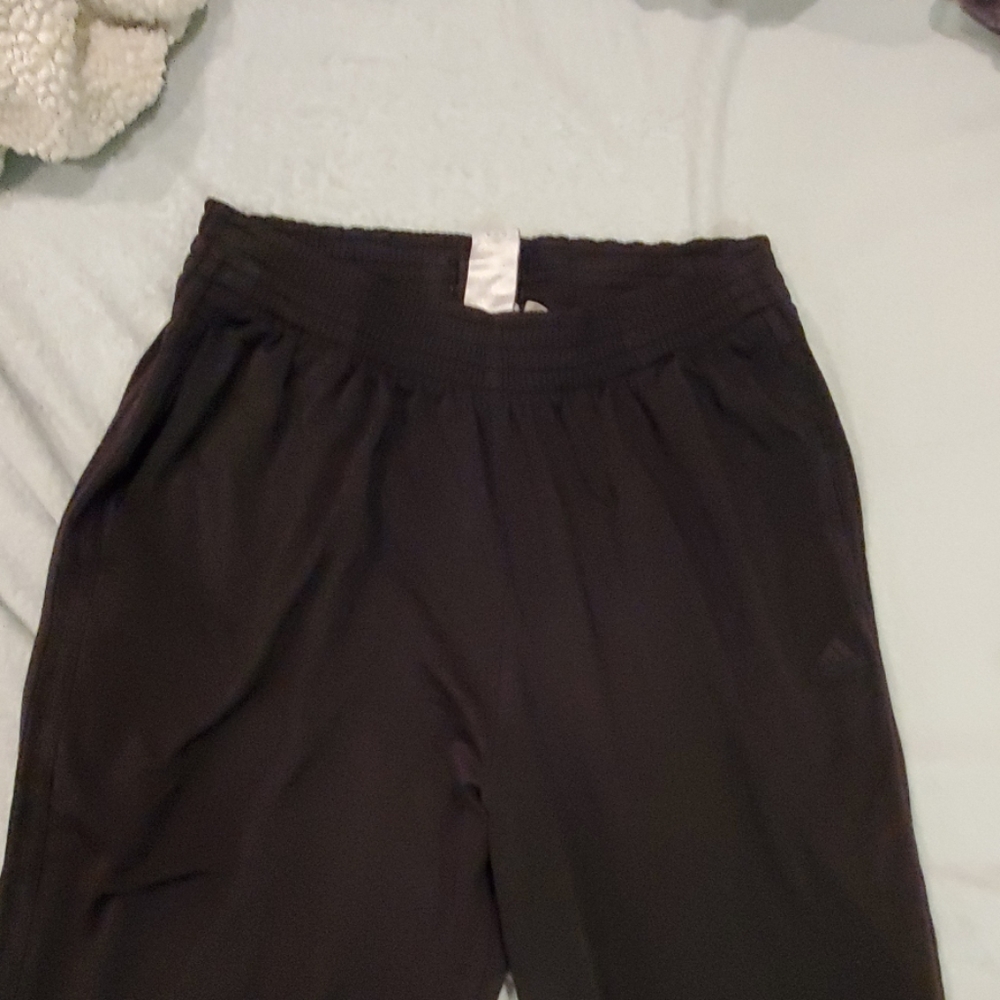 Black on black Adidas track Pants